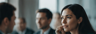 Business professionals working together